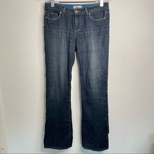 Paige Skyline Boot Jeans Womens Size 29 Blue Denim Dark Wash Bootcut READ